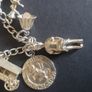 Vintage sterling silver padlock charm bracelet Image 9