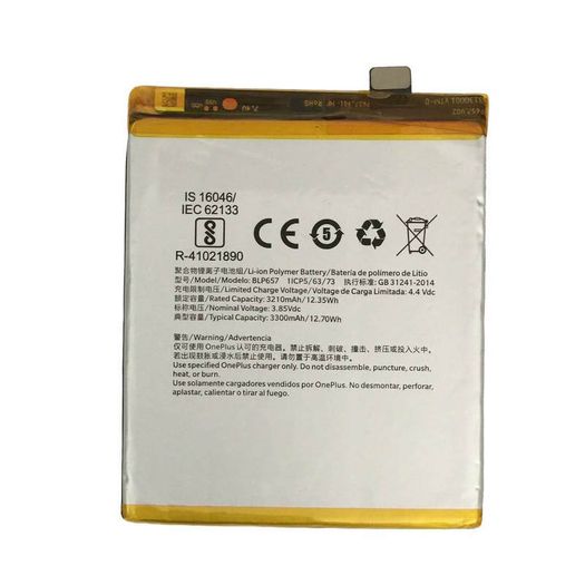 Replacement Battery For OnePlus 6 / 1+6 Battery 3300mAh 3.85V BLP657 New - FHTOP6B