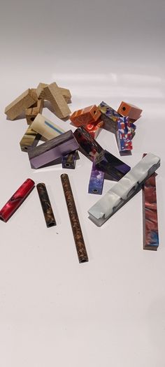 A Mixture Of 21 Woodturning Pen Blanks