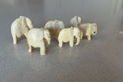 Elephants Ivory set of 6