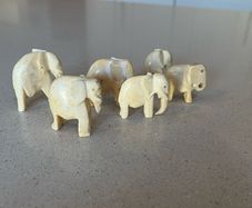 Elephants Ivory set of 6