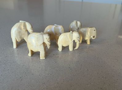 Elephants Ivory set of 6