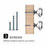 Clear Crystal Door Knobs, 12 Pcs 40mm Crystal Glass Door Drawer Knobs Diamond Cut Drawer Handles with 3 Sizes Screws for Cupboard Cabinet (MULTIPLE STYLES) Image 5