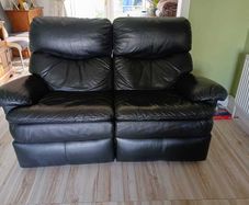 Leather 2 seater recliner and 1 seater