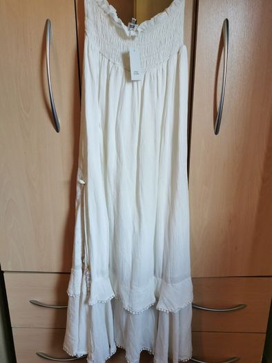 BNWT - River island white midi beach dress UK 10
