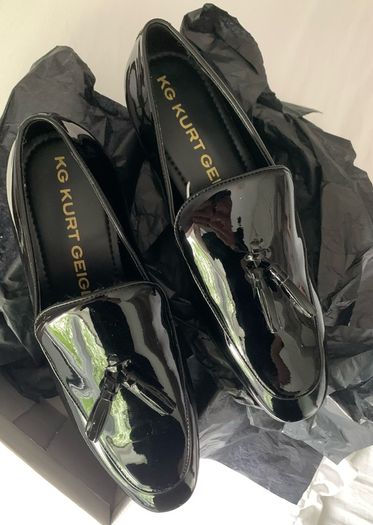Kurt Geiger men's formal black patent  shoes NEW 9.5  44