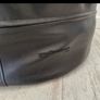 Two black leather-feel bean bags Image 2