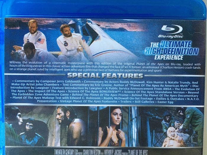 Planet Of The Apes [1968] Charlton Heston, Roddy McDowall, Kim Hunter, Maurice Evans, James Whitmore, James Daly & Linda Harrison [Blu-ray Movie]