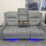 3+2 Titan Plus Grey Fabric Recliner Sofa Set Image 4