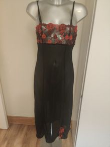 C&A Lingerie maxi transparent lace night dress size XS UK8 EU36 Postage included