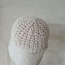 Crochet Hat For Women  Summer Cotton/Linen  Beige Hat Image 4