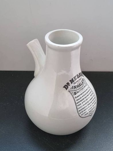 Vintage Dr. Nelson Ceramic Inhaler Chemist Bottle