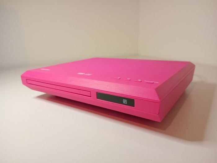 Pink DVD player Bush with universal IR blaster remote
