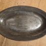 2 Antique Copper Serving Dishes Oval & Round Image 3