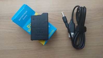 1200mAh 3.6V PSP Battery + charging cable