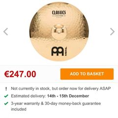 Meinl Custom Classic 20" Medium Ride