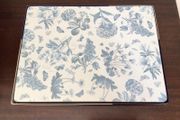 4 Pimpernel Extra large Blue and white floral place mats 16"x12"