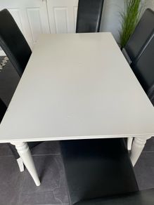 IKEA Rosenthorp Extendable white table