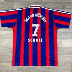 Genuine Vintage 1995 Adidas Bayern Munich Home Mehmet Scholl Jersey Shirt Mens Large