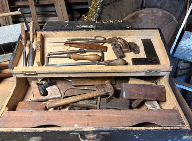 Vintage tools and carpenters box