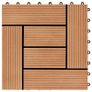 22 pcs Decking Tiles 30x30 cm 2 sqm WPC Teak Colour Image 5