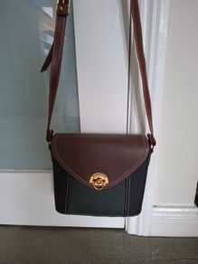 Shoulder Navy & Brown Bag
