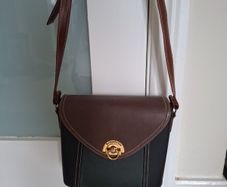 Shoulder Navy & Brown Bag