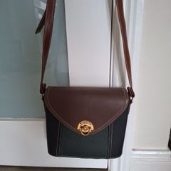 Shoulder Navy & Brown Bag