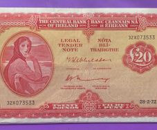 Irish twenty pound note