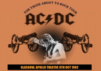 AC/DC vintage concert poster Glasgow Apollo 1982 Replica