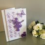 Beautiful handmade purple fairy card Image 4