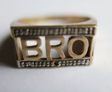 Vintage Men's 9ct Gold On 925 Silver 4.8g Hallmarked 925 Bro Ring Size V