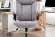 Office Chair for Home Office, Ergonomic Heavy Duty Desk Chair with Flip-up Arms &amp; Lumbar Support, Comfortable Padded Swivel Computer Chair for Bedroom Study, 150KG Capacity, Grey