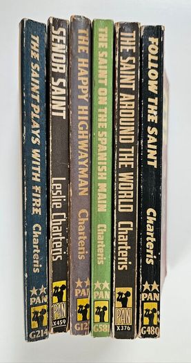 The Saint Books x 6 - Leslie Chartris - Vintage Crime Thriller Pan Paperback Books