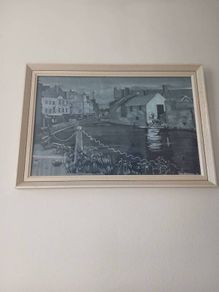 Patric Stevenson RUA Watercolour painting of Merchants Quay Newry