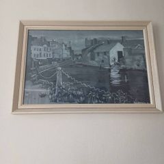Patric Stevenson RUA Watercolour painting of Merchants Quay Newry