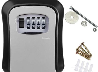 Safe spare key lock box combination