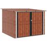 Bike Shed 3 pcs Brown 215 x 206 x 157 cm Metal Image 2