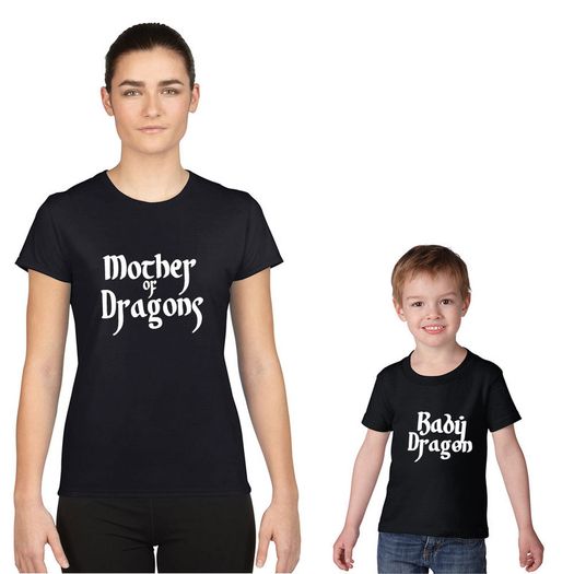 Mother of Dragons Mom and Child T-shirts