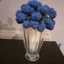 Crochet + knitting Bouquet Blanket with 36 roses 70 cm = 28 inches centre piece 40 euro vase not for sale not inclued Image 2