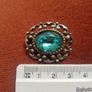 Vintage Brooch Silver with Turquoise Stone Image 5