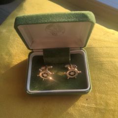 Indur Commodore VIP Ships Wheel Cufflinks