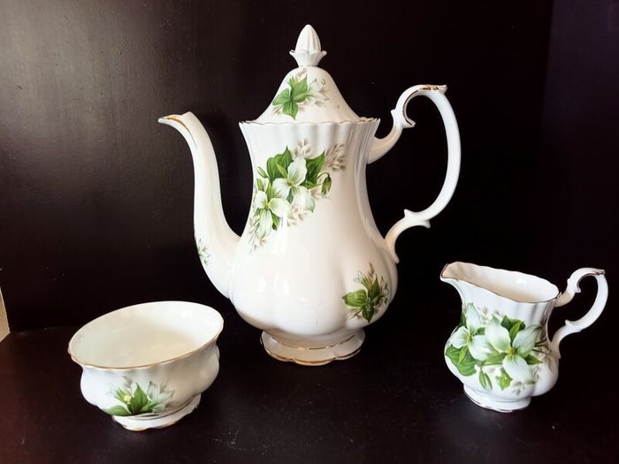 Royal Albert Bone China "Trillium" Coffee Set
