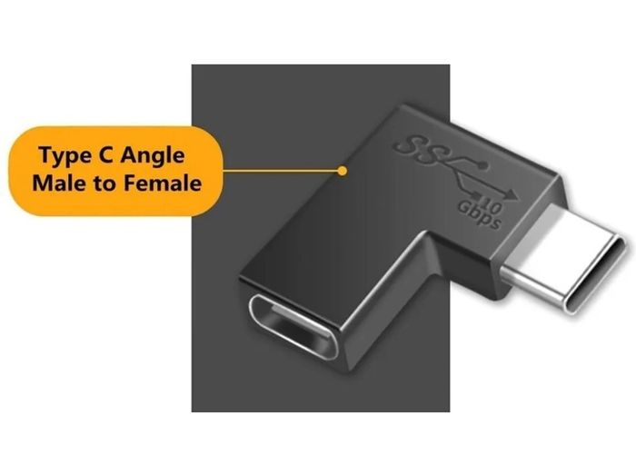 90 Degree Right Angle USB 3.1 Type C Male To Female USB-C Converter Adapter