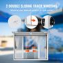 Concession Window for Food Truck, 48"x36" Aluminum Alloy Service Window, Up to 85 Degrees Serving Window with 4 Sliding Windows Image 4