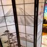 Japanese Shoji 4 Panel Folding Room Divider Mount Fuji Image 2