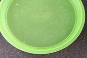 large round plastic tray