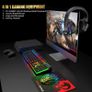 Wired Gaming Keyboard and Mouse Headset Combo,Rainbow LED Backlit Wired Keyboard,Over Ear Headphone with Mic,Rainbow Backlit Gaming Mice,Mouse Pad,for PC,Laptop,Mac,PS4,Xbox(Black) Image 2