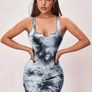 Tie dye black/white dress 12-14 Image 4