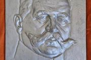 Heavy cast metal plaque , german ww1 , Field Marshal paul von hindenburg